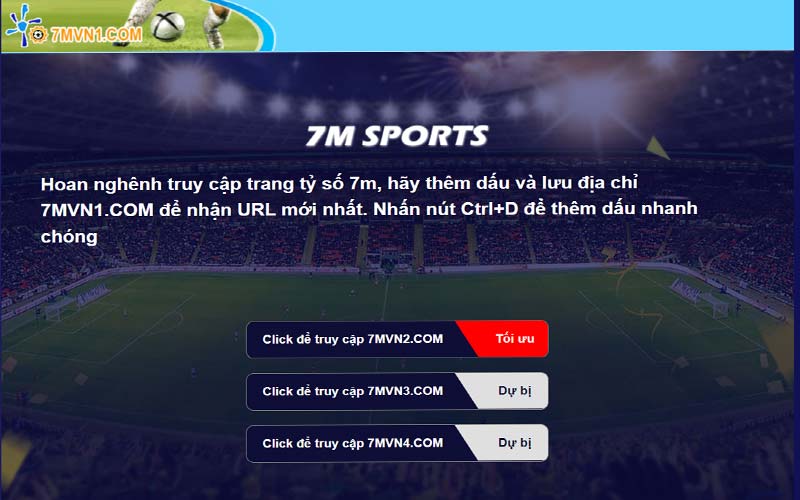 Sử dụng 7mvn2 để nắm bắt kết quả và thông tin thể thao nhanh nhất